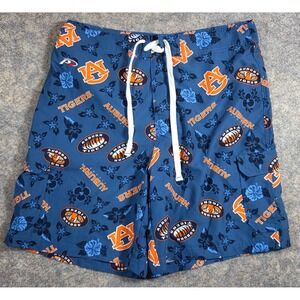 Pro Player Auburn Tigers Mens XL Blue Floral Board Shorts Swim Trunks NCAA P2